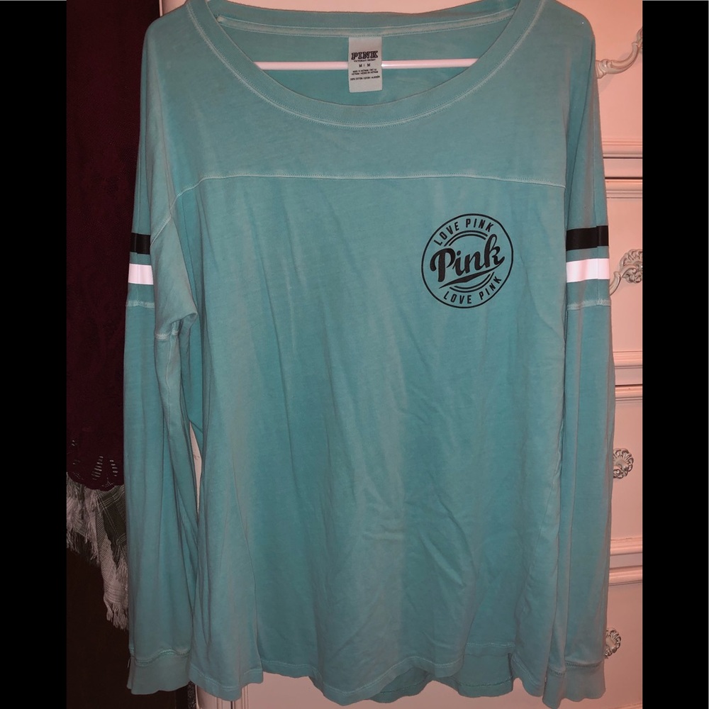 Turquoise open back PINK long sleeve